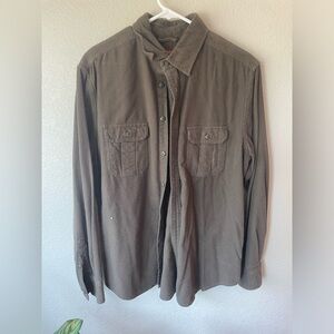 Merona M Brown pocketed flannel